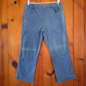 Denim&Co Light Blue Flare Pull On Jeans